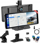 Vtopek Apple Carplay Display 4K Dashcam Carplay Android Car Display 10,26-tolline HD IPS puuteekraaniga Carplay Car Play koos tagantvaate kaameraga Dual Bluetooth Mirror Link Siri OTA Upgrade 64G Cardiga