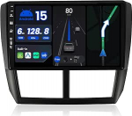 [6G+128G] - Android 12 IPS autoraadio sobib Subaru Forester (2008-2012) - Traadita CarPlay/Android Car/DSP - LED-kaamera ja mikrofon - 9-tolline 2 DIN - DAB roolijuhtimispult kiire boot 360 kaamera