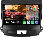 MSD Autoradio f&uuml;r Mitsubishi Outlander (2008-2015) | 4G+64G,Octa-Core - Android 14 GPS Navi Radio | CarPlay Android Auto Lenkradsteuerung Dual-Band WiFi DSP DAB | Tagfahrkamera | 2 Din 9 Zoll