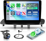 4G + 128G Android Autoradio Renault Megane 3 Export 2009-2014 9-tolline HD Wireless Carplay autoraadio koos Android auto navigatsiooniga GPS peeglilink Bluetooth WiFi FM/RDS/EQ roolijuhtimispuldiga
