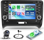 Rimoody 4G + 64G Android Autoradio Audi TT MK2 2006-2014, 7-tolline raadio traadita Carplay Android auto navigatsioon GPS FM/RDS/EQ/USB/WiFi Mirror Link Bluetooth roolijuhtimine tagurdamine