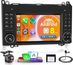 8 Core 4G + 64G Wireless Carplay Android autoraadio Mercedes Benz A/B klassile W169 W245 B200 W639 Vito Viano W906 Sprinter 9-tolline autoraadio Android auto GPS navigatsioon WiFi Bluetooth FM/RDS tagurdamine