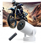 Nutikas miniprojektor, uuendatud Hi-Fi miniprojektor 4K 1080P toega, 300 ANSI luumenit, WIFI6 & Bluetooth & auto v&otilde;tmefunktsiooniga videoprojektor magamistuppa, kodukino jaoks