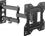 PureMounts TV seinakinnitus kallutatav ja p&ouml;&ouml;ratav universaalne klamber koos liigendk&auml;epidemega Max. VESA 200 x 200 mm 23-43-tollise lame- ja k&otilde;verakujulise monitori jaoks kuni 30 kg musta v&auml;rvi.