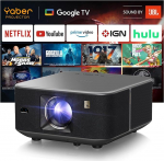 Yaber K3 Smart Projector Google TV & Sound by JBL: p&auml;evavalgusprojektor WiFi 6 ja Bluetoothiga, mobiiltelefoni projektor 4K kodukino ja v&auml;litingimustes, Dolby Audio / autopildi seadistamine, Netflix ja 7000+