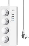Useelink Matter Smart Power Strip 220 V 16 A 3500 W 4 AC 2 Type-C 2 USB-A laadimisport Matter Hub on vajalik iOS ja Android kaugjuhtimispult T&ouml;&ouml;tab HomeKit HUE SmartThings Tuya Matter Hubiga