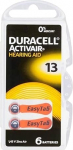 Duracell suurus 13 kuuldeaparaadi aku (10 pakki kuue elemendiga)