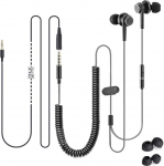 K&otilde;rvaklapid telerile koos PIKAAJALISTE KORVAPILLIDEGA, 12FT / 3.5M pikenduskaabel k&otilde;rvaklapid k&otilde;rvaklapid PC jaoks, 3.5mm audio v&auml;ljund, metallist stereok&otilde;rvaklapid traadiga bassikomplektid vedrustuse traadiga - Avantree HF027