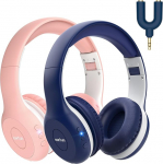 EarFun laste Bluetooth k&otilde;rvaklapid [2 tk], 85/94 dB helitugevuse reguleerimine, HiFi heli, HD mikrofon, 40-tunnine aku, kokkupandavad, reguleeritavad, juhtmevabad k&otilde;rvaklapid kooli/reisile/arvutisse, koos jagamisega