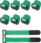 hankekaart Wiederverwendbare selbstgreifende Kabelbinder, 16 x 2 cm, Haken- und Schlaufen-Draht-Organizer f&uuml;r Netzkabel, Datenkabel, TV-/PC-Kabel, verstellbare und langlebige Stoffb&auml;nder, Gr&uuml;n, 30