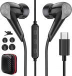 C-t&uuml;&uuml;pi USB k&otilde;rvaklapid koos C-t&uuml;&uuml;pi kaabliga iPhone 16 Pro Max 15 Plus C-t&uuml;&uuml;pi k&otilde;rvaklapid mikrofoniga Helitugevuse reguleerimine Galaxy A16 Pixel 9 Pro Fold OnePlus Pad Open Nord3 jaoks