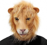 Halloween Lion Mask, Animal Mask, Latex Realistlik Animal Full Head Masks for Halloween Costume Party, Carnival Cosplay, Props, J&otilde;ulupidu Dance Party Masquerade