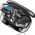 Ordtop Bluetooth 5.4 k&otilde;rvaklapid Sport, 70H k&otilde;rvaklapid Bluetooth 4 m&uuml;rasummutusmikrofoniga, HiFi Stereo Deep Bass juhtmevabad k&otilde;rvaklapid k&otilde;rvaklappidega, IPX8 veekindlad k&otilde;rvaklapid, LED-ekraaniga