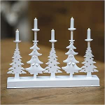 EMOS LED metallist k&uuml;&uuml;nlajalg koos 5 k&uuml;&uuml;nlaga puu motiividega, soe valge v&auml;rvitemperatuur, patareiga, 2 x AA, siseruumides IP20, 6/18h taimeri funktsioon, 10,000 tundi kasutusiga, 32.5 x 24 cm.