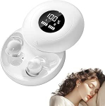 sunvito Sleep Headphones, Mini k&otilde;rvaklapid magamiseks, traadita Bluetooth 5.4 Liquid Silicone k&otilde;rvaklapid Sleep for Side Sleepers, Power Indicator for Training, Work, Travel (White)