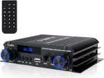 2.1 kanaliga Mini Hi-Fi v&otilde;imendi - Bluetooth 5.3 heliv&otilde;imendi 1000W tippv&otilde;imsusega | 50W x 2 RMS + subwooferi &uuml;hendus (60W) | 2 x AUX, USB MP3 m&auml;ngija | Bass/helisignaalide kontroller - ideaalne telerisse, autosse, koju.