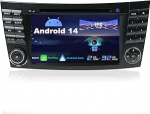 SXAUTO Android 14 autoraadio, mis sobib Mercedes-Benz E-klassile W211 CLS klassile W219 - Kaamera Canbus Free - [2G + 32G] - 2 DIN 7-tolline - toetab DAB roolijuhtimist 4G WiFi BT Carplay Android Auto