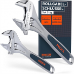 PRESCH reguleeritavate mutriv&otilde;tmete komplekt - 200 mm ja 300 mm - Lasergraveeritud skaalad 30 mm ja 40 mm (meetriline ja tolli) - Suure t&auml;psusega freesitud parima haarde tagamiseks - Vastupidav, reguleeritav mutriv&otilde;tme komplekt.