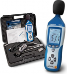 PeakTech 8005 Class 2 Sound Level Meter with Recording (32000 Readings) Calibrated Sound Level Measuring with USB, dB Meter, Min/Max, Data Logger, AC/DC Outputs, 30 dB - 130 dB