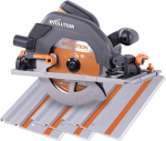 Evolution R185CCSX Circular Saw Plunge Saw 1600 W Incl. Diameter 185 mm HM Saw Blade Multi-Material Cutting Wood, Aluminium, Steel, Plastic with 3-Piece 1020 mm Mini Rail Guide Rail