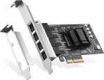 Binardat 4 porti 2.5G PCIe v&otilde;rguadapter, RTL8125B LAN kontroller, 2500/1000/100Mbps RJ45 Ethernet NIC kaart, toetab PXE Windows/Linuxi jaoks