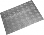Alumiinium-Riffelblech, 1060 alumiiniumisulamist ruuduline plaat 3mm paksus mitu suurust CNC laserl&otilde;ikega (200x400mm)