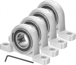 QUARKZMAN Flanschlager 1 Zoll (25mm) Bohrung Vertikale Zinklegierung Stahl Montiertes Flanschkissenlager Selbstausrichtendes Einbaulager Geh&auml;use F&uuml;r Maschinen Energie Packung Mit 4 St&uuml;ck