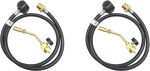 2 komplekt Propan-Fackel-Schwei&szlig;-Mehrzweck-Taschenlampe, Flammenschl&ouml;sser, 1,5 m Schlauch, Gasbrenner, Gebl&auml;se