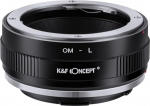 K&F CONCEPT OM-L manuaalse fookusega objektiivi adapter, mis &uuml;hildub Olympus OM SLR objektiividega L-mount kaamerakehadele
