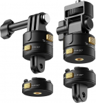 NEEWER 4 in 1 Action Camera Mount Set, &uuml;hildub Hero 13 12 11 Max DJI Osmo Action Insta360, magnetiline metallist kiirkinnitus 1/4-tollise keermega ja kokkupandavate s&otilde;rmedega POV salvestuste jaoks, GP-23