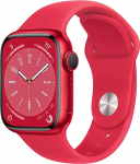 Apple Watch Series 8 (GPS, 41 mm) alumiiniumist korpuse toode (PUNANE) koos spordirihmaga (punane), &uuml;ks suurus (uuenenud)