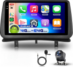 4G 64G VECHTEL 9-tolline Bluetooth autoraadio Renault Clio 3. 2005-2014 Carplay Android auto, DSP EQ, 1280 x 720, WiFi GPS, Mirror Link, RDS/FM raadio 2 DIN koos AHD tagurduskaameraga