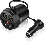 Topsihoidja autolaadija Dual USB reaalajas pinge j&auml;lgimine 3.1A kiirlaadimine sigaretis&uuml;&uuml;taja jaoks telefoni tahvelarvuti jaoks