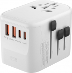 Universaalne reisimisadapter PD45W Kiirlaadimine, kiirlaadimise reisimisadapter 2 USB ja 2 USB C, EL USA UK Tai Hiina Austraalia jaoks