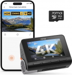 70mai 4K A810S Dashcam auto ees STARVIS 2 HDR &ouml;&ouml;n&auml;gemisega, autokaamera 128 GB kaardiga, 24/7 parkimise j&auml;lgimine, AI sensor, ADAS, App Control, h&auml;&auml;ljuhtimine, 146&deg; lai nurk, valikuline 4G LTE