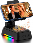 Kaasaskantav Bluetooth-k&otilde;lar koos mobiiltelefoni hoidja ja timmitava &ouml;ise valgusega, Music Box Bluetooth ja mobiiltelefoni alus, &uuml;hildub iPhone/iPad/Android, naiste ja meestega