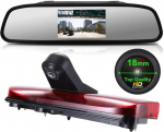 HD 1280 x 720 Pixel Transporter Van piduritulede kaamera tagurduss&uuml;steem 3. piduritulede tagurduskaamera + 4,3-tollise LCD-ekraaniga tahavaatepeegli asendamine Ford Transit Connect 2014-2017 jaoks