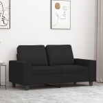 ZEYUAN 359387 2-Seater Sofa, Black, 120 cm Fabric, Lounge Sofa, Sofas & Couches, Relax Sofa, Couch for Living Room, Couch with - 359387