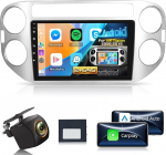 [2G + 64G] Android autoradio Volkswagen VW Tiguan 2006-2016 juhtmevaba Carplay ja Android Car, 9-tolline HD puuteekraaniga autoraadio GPS/WiFi/Bluetooth/EQ/FM RDS-ga.