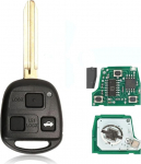 Kaugjuhtimispuldi v&otilde;ti FOB 2 nuppu 433MHz 4D67 kiip Toyota Prado Avensis Tarago 120 RAV4 Kluger 2003-2009 l&otilde;ikamata tera TOY43 (3nuppu 4d67)