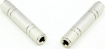 2tk Premium All Metal 6.35mm 6.35 1/4 Stereo Coupling Female to Female adapter Converter