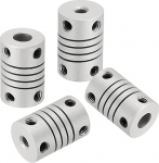 hankekaart Flexible Kupplungen, 3 mm kuni 5 mm, Gelenkverbinder aus Aluminiumlegierung, flexible Wellenkupplungen, Motorkupplung f&uuml;r 3D-Drucker, CNC-Maschine, Motorf&uuml;hrung, DIY-Encoder D12 x L 18 mm
