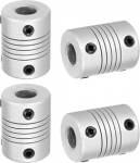 hankekaart Flexible Kupplungen, 5 mm kuni 8 mm, Aluminiumlegierung, Gelenkverbinder, flexible Wellenkupplungen, Motorkupplung f&uuml;r 3D-Drucker, CNC-Maschine, Motorf&uuml;hrung, DIY-Encoder D25 x L 19 mm, 4