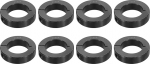sourcing map 8 St&uuml;ck einteilige Klemmmanschette mit einzelner geteilter Schaft, 3,8 cm Bohrung, einteiliger Klemmkragen, 6,4 cm Au&szlig;endurchmesser, 1,27 cm Dicke, schwarzes Oxidstahl-Set,
