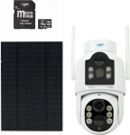 PNI IP792 videovalvekaamera, kahe objektiiviga 2MP + 2MP, 3W p&auml;ikesepaneel ja MicroSD PNI 128GB m&auml;lukaart kaasas