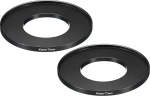 PATIKIL 43mm-77mm metallist Step Up Ring 2tk Camera Lens Filter Adapter Ring Alumiinium filtri adapterr&otilde;ngad kaamera objektiivi kapuutsi jaoks mustad