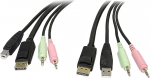 StarTech.com 4 in 1 USB DisplayPort KVM l&uuml;liti kaabel koos heli ja mikrofoniga (DP4N1USB6) 6ft (6ft)