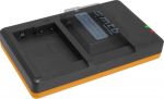 Topeltlaadija (v&otilde;rk, USB) &uuml;hildub Panasonic DMW-BLC12 BLC12E / Leica BP-DC12 / Sigma BP-51 - sisaldab 2A toiteallikat (2 akut saab laadida samaaegselt).