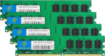 Rasalas DDR2 800 PC2-6400 8GB DDR2 Kit (4x2GB) DDR2-800 Udimm 2GB DDR2 Ram 2RX8 1.8V CL6 Non-ECC Unbuffered Desktop RAM m&auml;lumoodulid