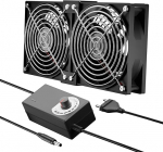 Kahekordne 120 mm PC ventilaator, korpuse ventilaator kiiruse reguleerimise (900 kuni 2750 RPM), 12 V ventilaator, 120 mm ventilaator, harjadeta jahutusventilaator PC arvutile, s&uuml;learvutile, TV-boksi, AV-kabiinile, ruuterile.